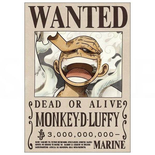 [One Piece] Monkey D. Luffy Gear 5 3B Official Japan Mugiwara Wanted Poster 42x30cm - Otaku Collectives