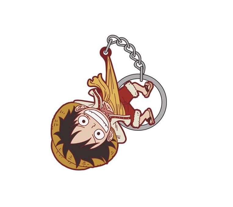 [One Piece] Monkey D. Luffy Hanging Tsumamare Rubber Key Ring - Otaku Collectives