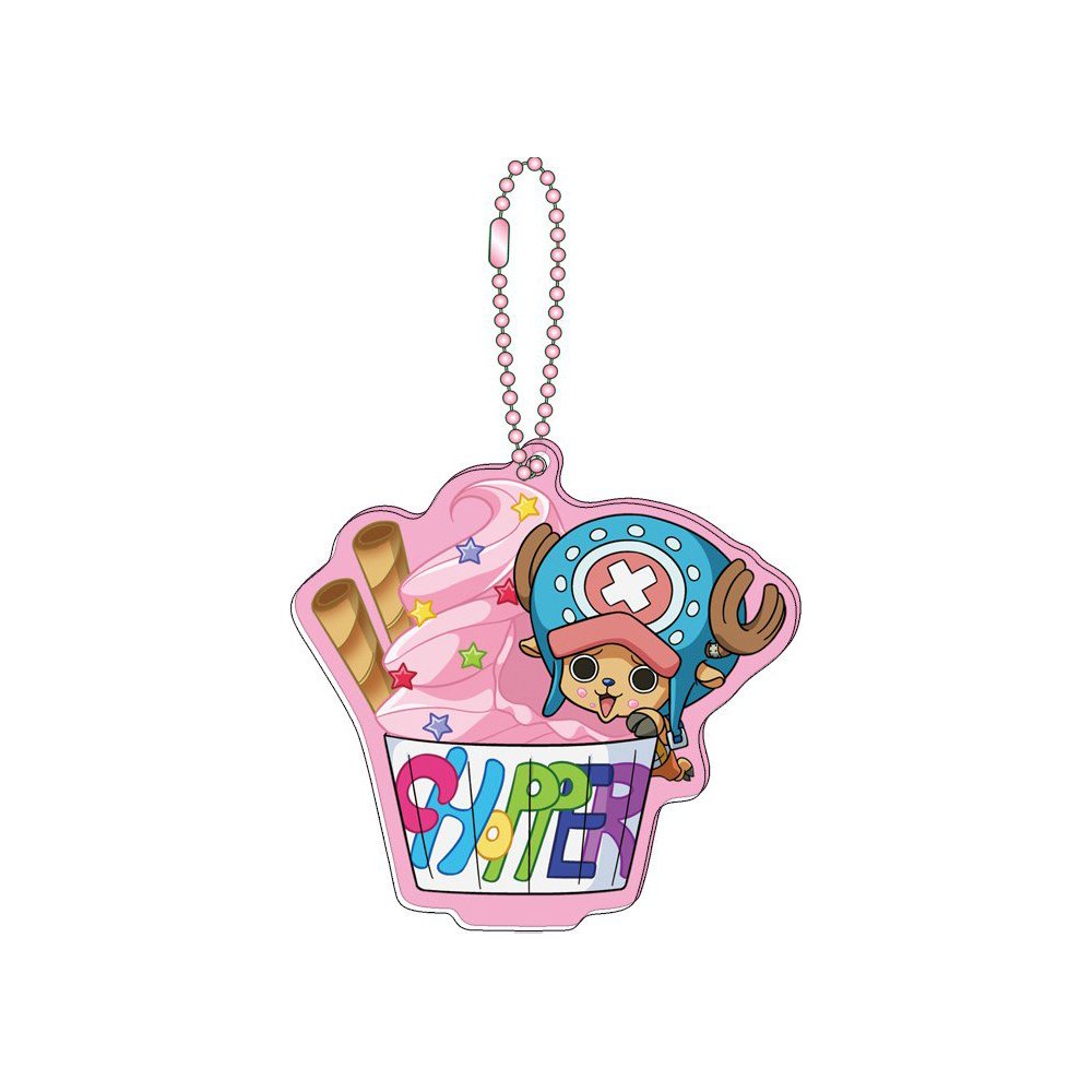 [One Piece] Mugiwara Store Limited Ice Cream Acrylic Keychain - Chopper Sakura Cotton Candy - Otaku Collectives