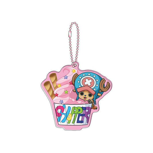 [One Piece] Mugiwara Store Limited Ice Cream Acrylic Keychain - Chopper Sakura Cotton Candy - Otaku Collectives