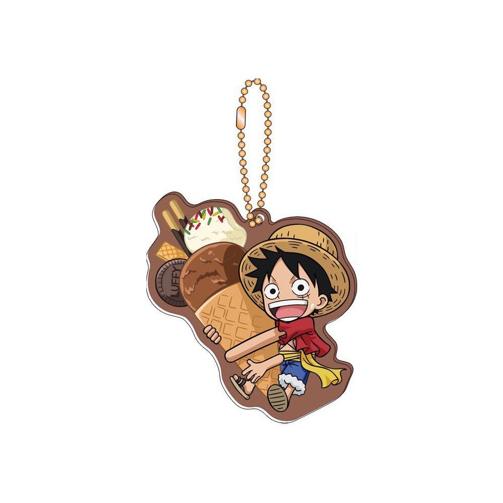 [One Piece] Mugiwara Store Limited Ice Cream Acrylic Keychain - Luffy Cookie Chocolate Special - Otaku Collectives