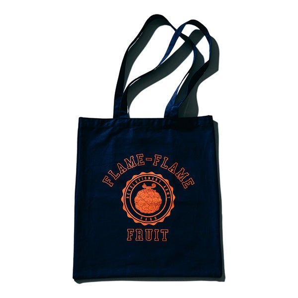 [One Piece] Navy Flame Flame College Tote Bag - Navy - Otaku Collectives