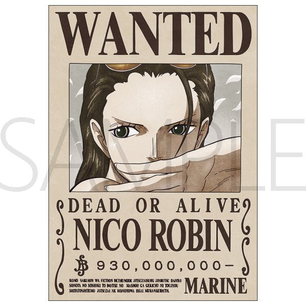 [One Piece] Nico Robin 930M Official Japan Mugiwara Wanted Poster 42x30cm - Otaku Collectives