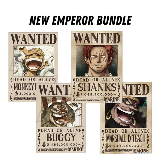 [One Piece] Official Japan Mugiwara Store Navy Wanted Poster - New Emperors - Otaku Collectives