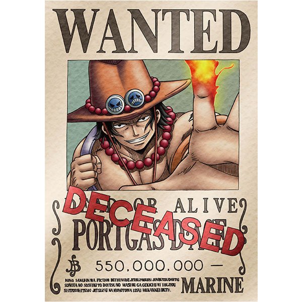 [One Piece] Portgas D. Ace 550M Official Japan Mugiwara Wanted Poster 42x30cm - Otaku Collectives