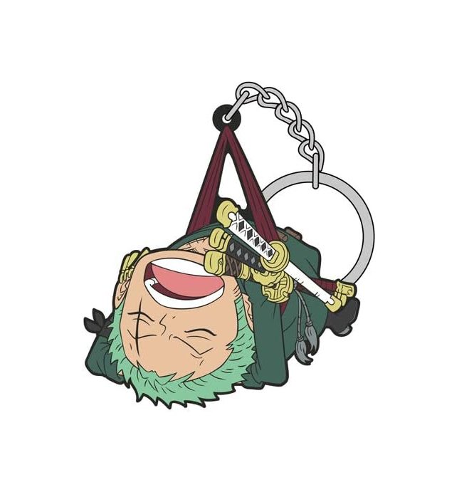 [One Piece] Roronoa Zoro Sleeping Tsumamare Rubber Key Ring - Otaku Collectives