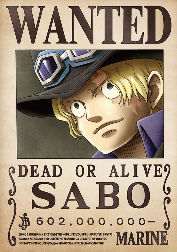 [One Piece] Sabo 602M Official Japan Mugiwara Wanted Poster 42x30cm - Otaku Collectives