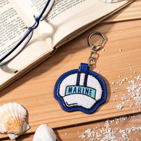 [One Piece] Sagara Embroidery Keychain - Marine - Otaku Collectives