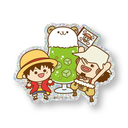 [One Piece] "SANJI no OYATSU" Pure Cafe Glitter Sticker- Merry Melon Cream Soda B - Otaku Collectives