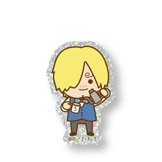 [One Piece] "SANJI no OYATSU" Pure Cafe Glitter Sticker- Pastry Chef Sanji - Otaku Collectives