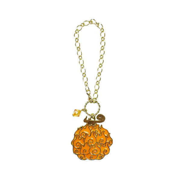 [One Piece] Stained Glass Style Devil Fruit Charm (Mera - Mera Fruit) - Otaku Collectives