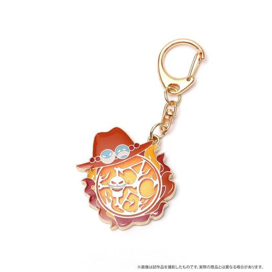 [One Piece] Symbol Motif Metal Key Ring - Portgas D. Ace - Otaku Collectives