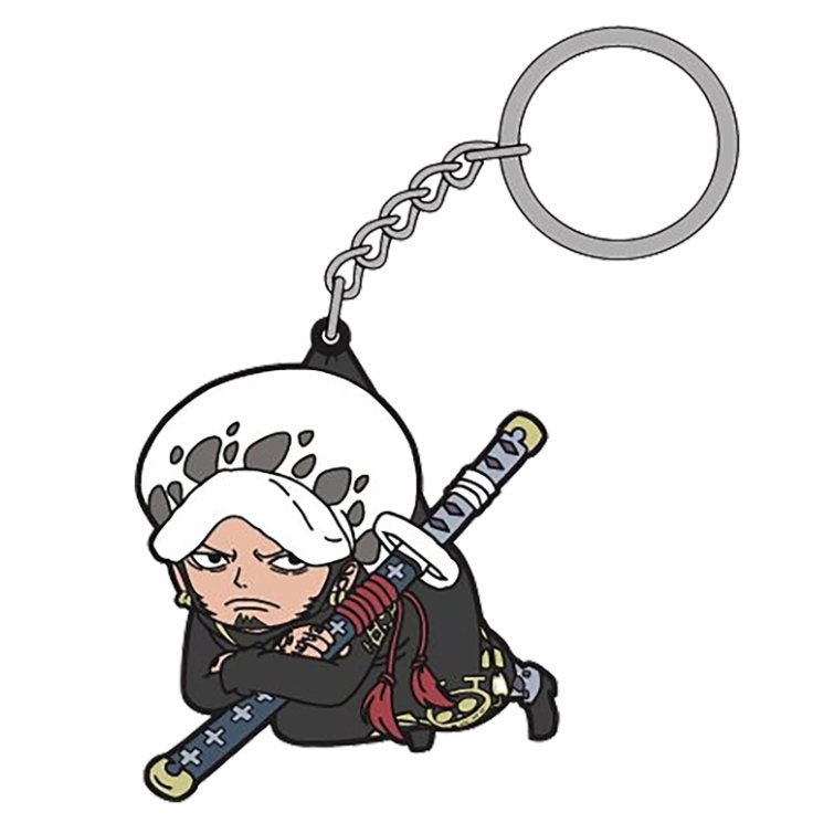 [One Piece] Trafalgar Law Tsumamare Rubber Key Ring - Otaku Collectives