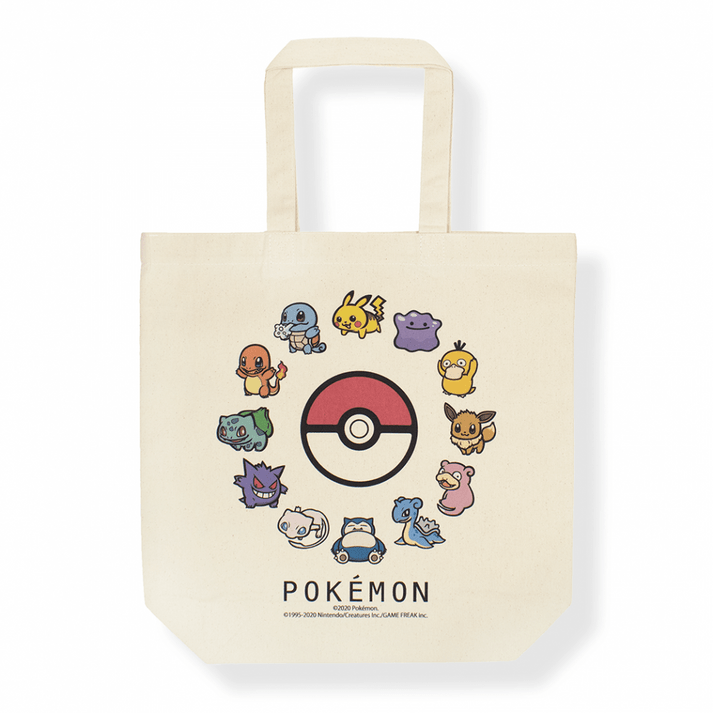 [Pokemon] B - Side Label Kanto Pokemon Tote Bag - Otaku Collectives