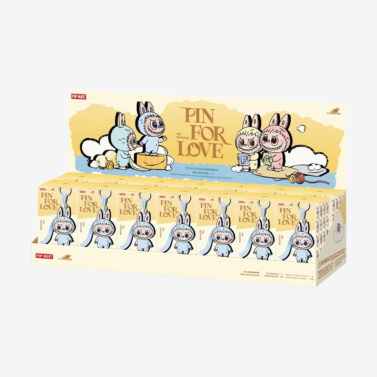 [Pop Mart] Official THE MONSTERS Pin for Love Series - Vinyl Plush Pendant Blind Box (A - M) - Otaku Collectives