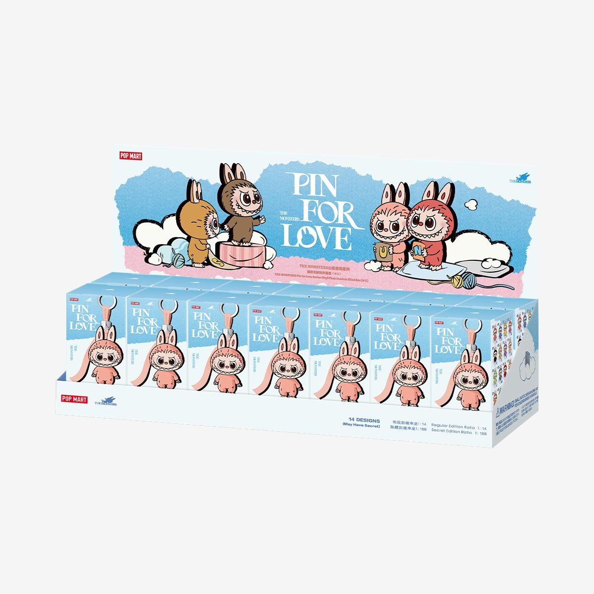 [Pop Mart] Official THE MONSTERS Pin for Love Series - Vinyl Plush Pendant Blind Box (N - Z) - Otaku Collectives