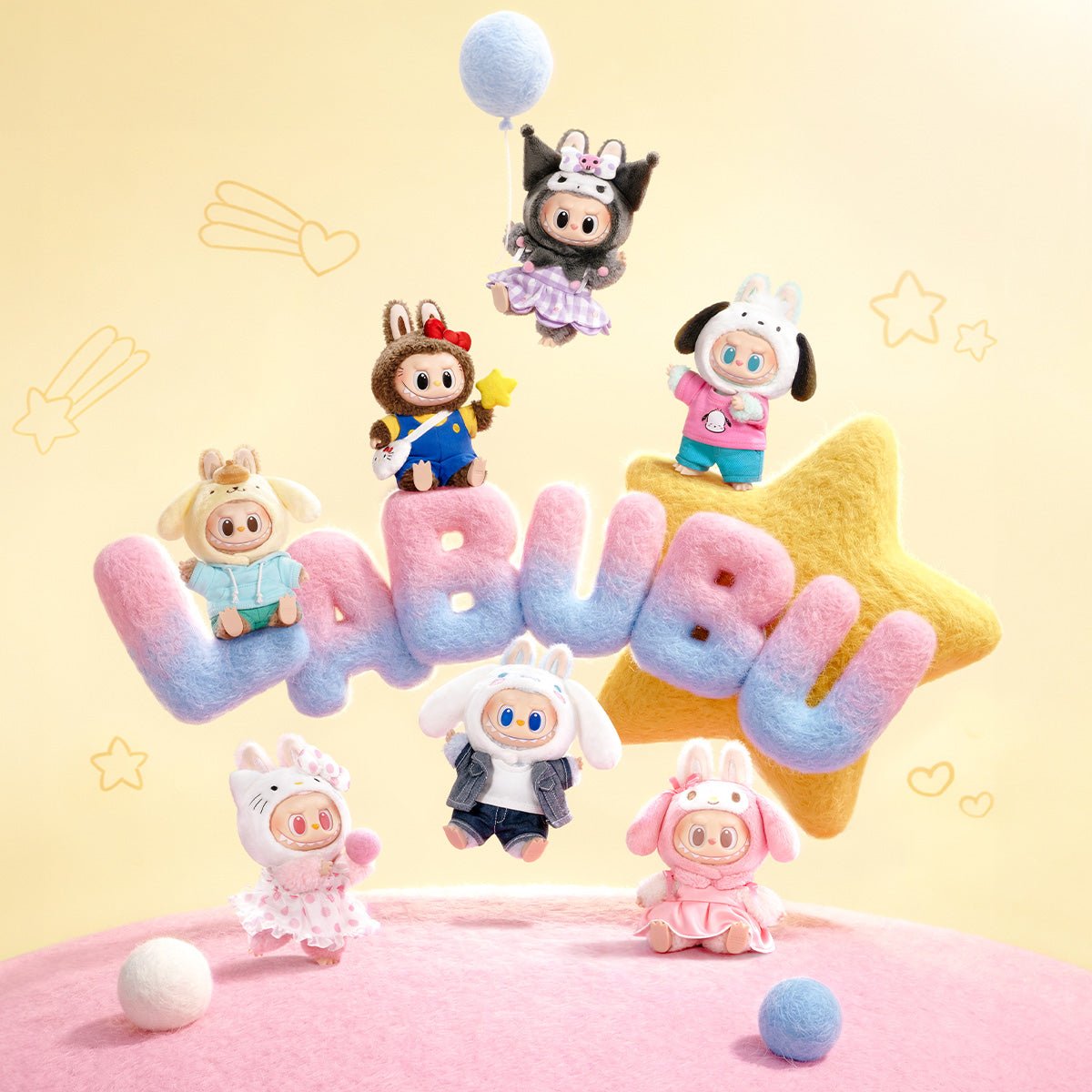 POP MART THE MONSTERS × Hello Kitty and Friends Vinyl Plush Pendant Blind Box - Otaku Collectives