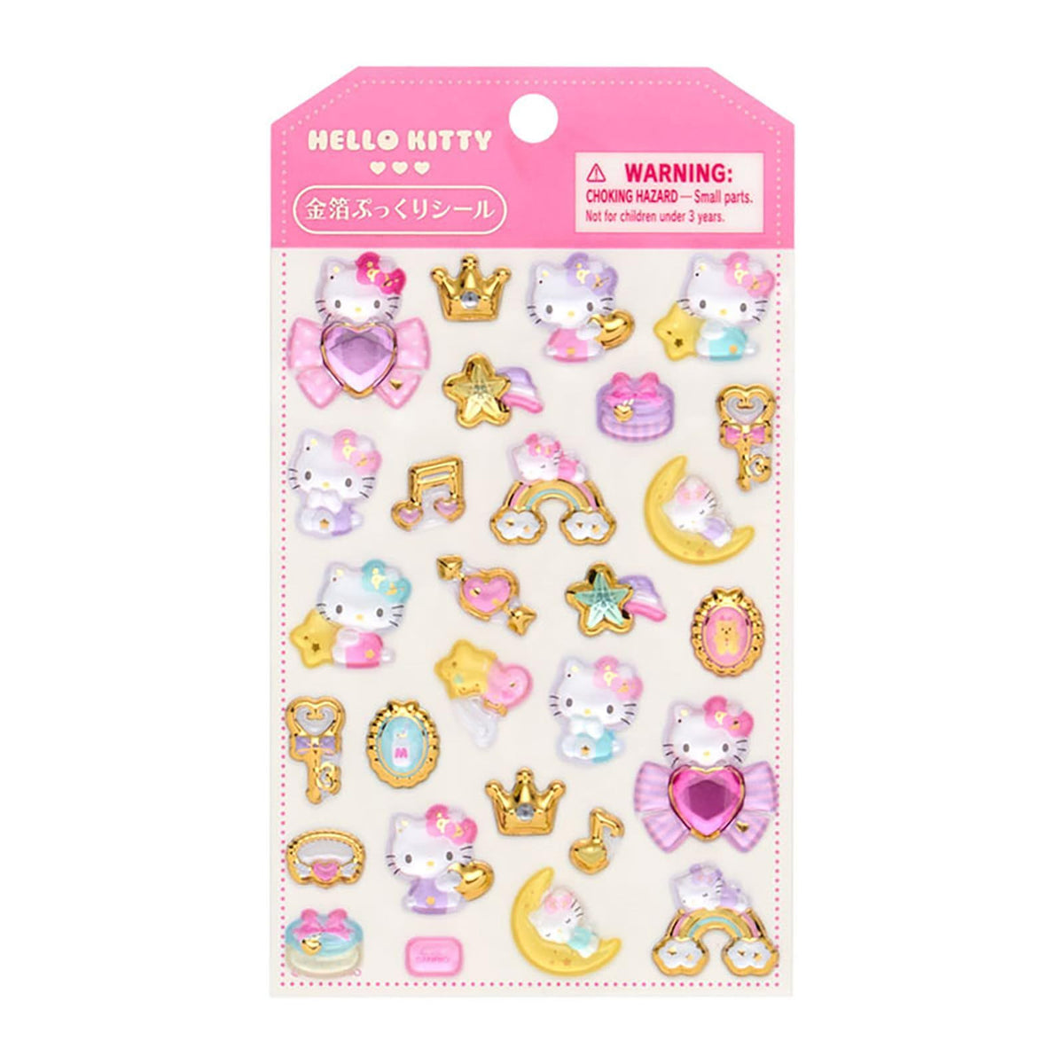 Sanrio Hello Kitty Gold Foil Puffy Sticker Sheet Gift – Otaku Collectives