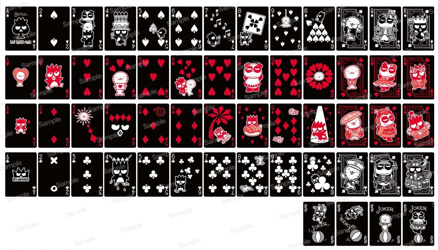 [Sanrio] Bicycle Sanrio Badtz - Maru Playing Cards - Otaku Collectives