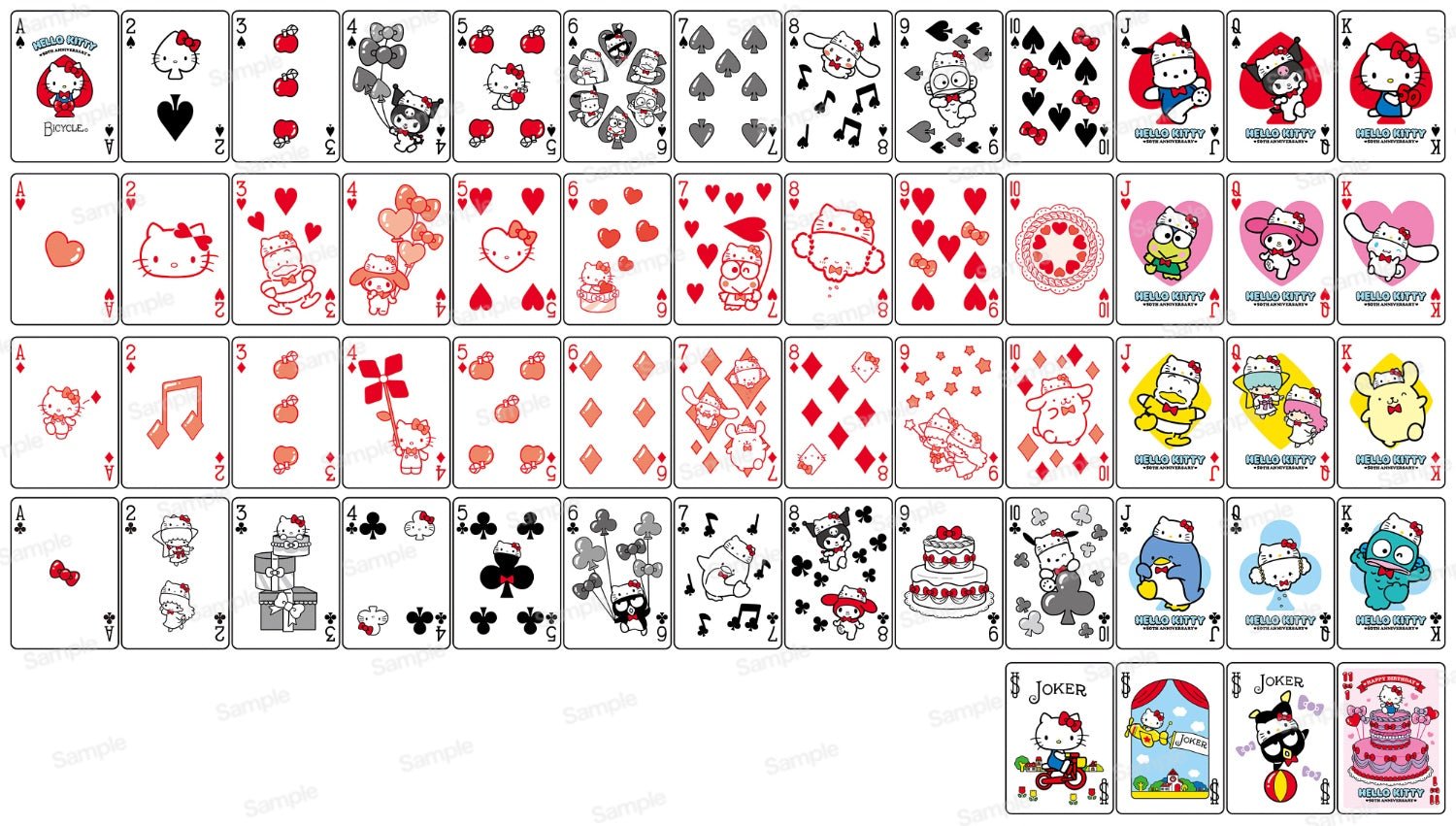 Sanrio Hello Kitty Bicycle Playing Cards - Card Game Fun – Otaku