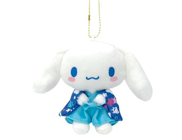 [Sanrio] Blue Japanese Kimono Plush Keychain - Cinnamoroll - Otaku Collectives