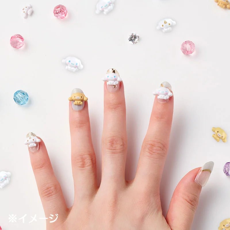Sanrio Cinnamoroll 3D Nail Parts Set – Character Nail Art Decorations with Adhesive Stickers - Otaku Collectives