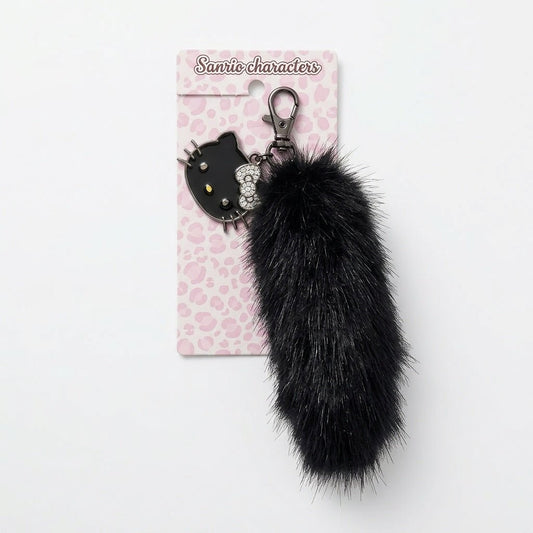 Sanrio Dangling Tail Mascot Plush Charm – Long Hanging Character Bag Accessory (Black) - Otaku Collectives