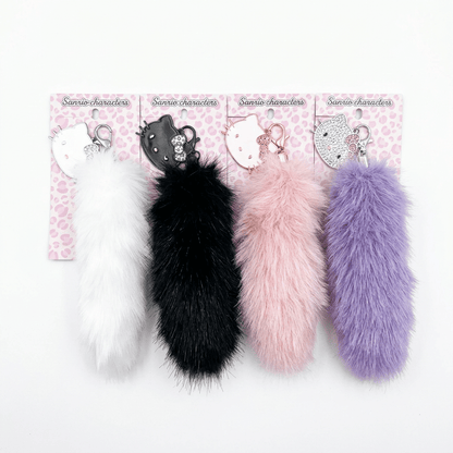 Sanrio Dangling Tail Mascot Plush Charm – Long Hanging Character Bag Accessory (Brown) - Otaku Collectives