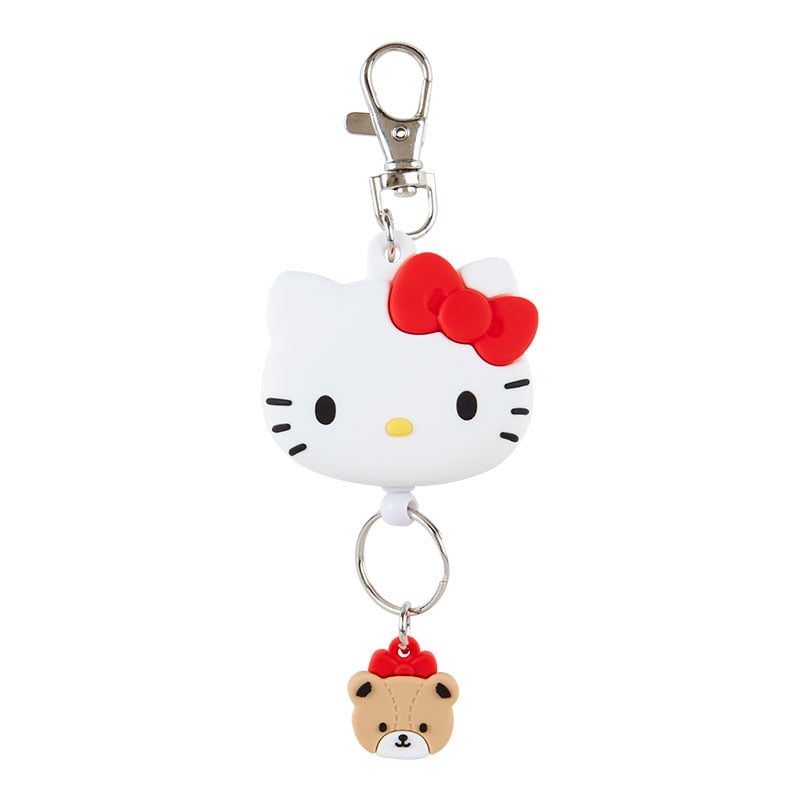 [Sanrio] Face shaped badge reel keychain - Hello Kitty - Otaku Collectives