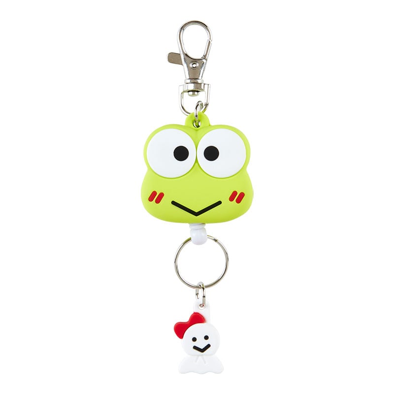 [Sanrio] Face - shaped badge reel keychain - Keroppi - Otaku Collectives