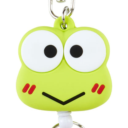 [Sanrio] Face - shaped badge reel keychain - Keroppi - Otaku Collectives