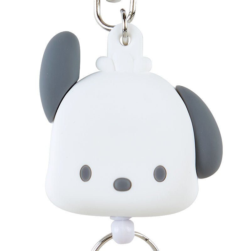 [Sanrio] Face - shaped badge reel keychain - Pochacco - Otaku Collectives