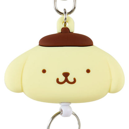 [Sanrio] Face - shaped badge reel keychain - Pompompurin - Otaku Collectives