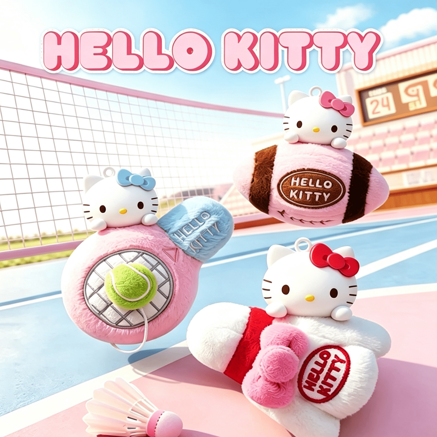 Sanrio Fun Sports Aromatherapy Plush Keychain Blind Box - Otaku Collectives