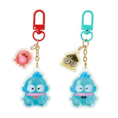 Sanrio Hangyodon Acrylic Keychain Set – 2pc Puffy Semi - 3D Key Holder (Matching Niko Niko Series) - Otaku Collectives