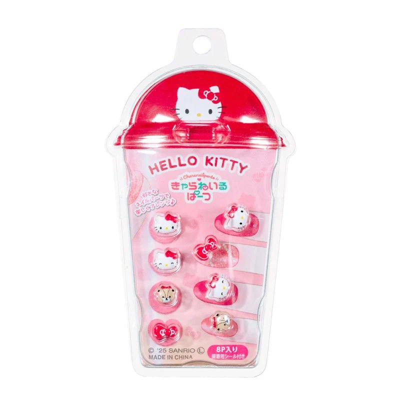 Sanrio Hello Kitty 3D Nail Parts Set – Character Nail Art Decorations with Adhesive Stickers - Otaku Collectives