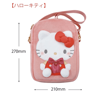 Sanrio Hello Kitty Plush Mini Pouch Bag – Clear Display Mini Pochette with Strap - Otaku Collectives