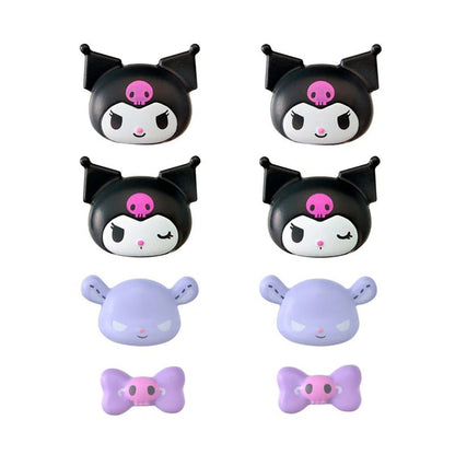 Sanrio Kuromi 3D Nail Parts Set – Character Nail Art Decorations with Adhesive Stickers - Otaku Collectives
