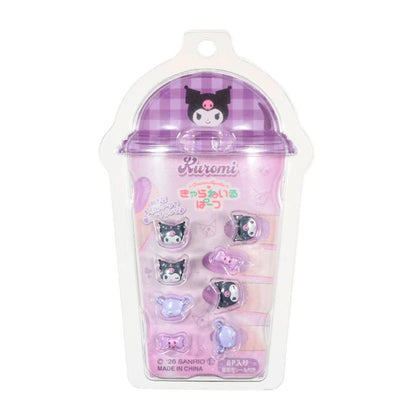 Sanrio Kuromi 3D Nail Parts Set – Character Nail Art Decorations with Adhesive Stickers - Otaku Collectives