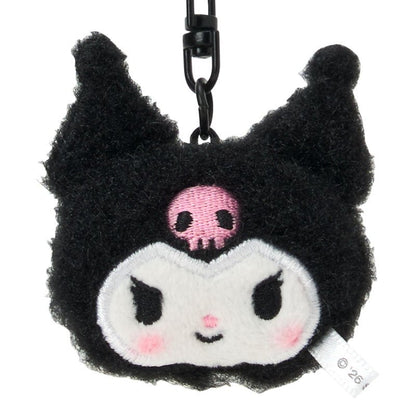 Sanrio Kuromi Mini Mascot Keychain Set – 2pc Plush Key Holder (Matching Niko Niko) - Otaku Collectives