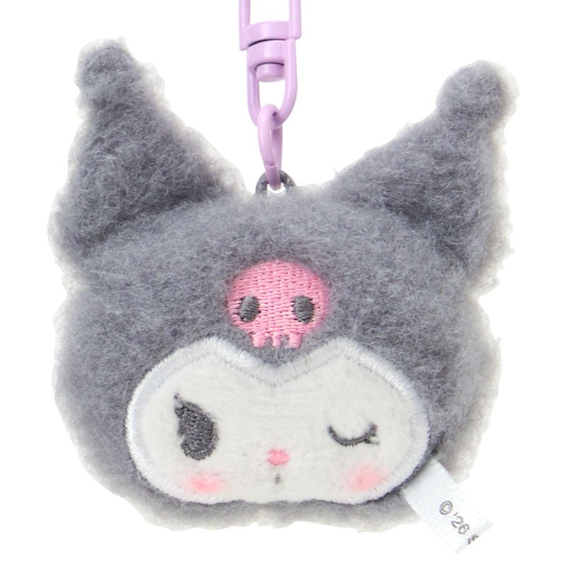 Sanrio Kuromi Mini Mascot Keychain Set – 2pc Plush Key Holder (Matching Niko Niko) - Otaku Collectives