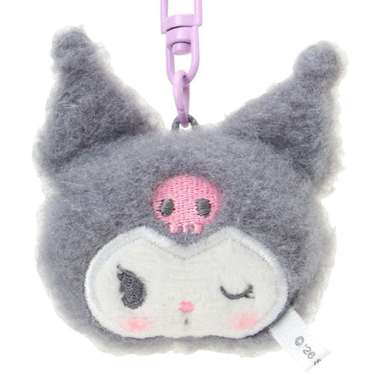 Sanrio Kuromi Mini Mascot Keychain Set – 2pc Plush Key Holder (Matching Niko Niko) - Otaku Collectives