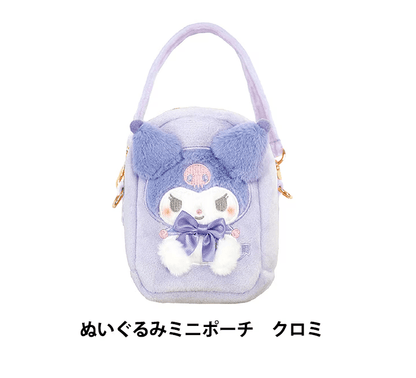 Sanrio Kuromi Plush Mini Pouch Bag – Clear Display Mini Pochette with Strap - Otaku Collectives