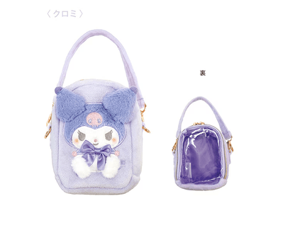 Sanrio Kuromi Plush Mini Pouch Bag – Clear Display Mini Pochette with Strap - Otaku Collectives