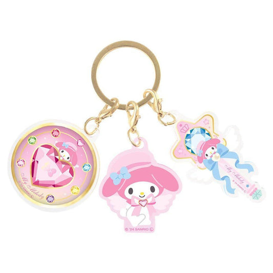 [Sanrio] Magical Jewelry 3 - Piece Acrylic Keychain - My Melody - Otaku Collectives