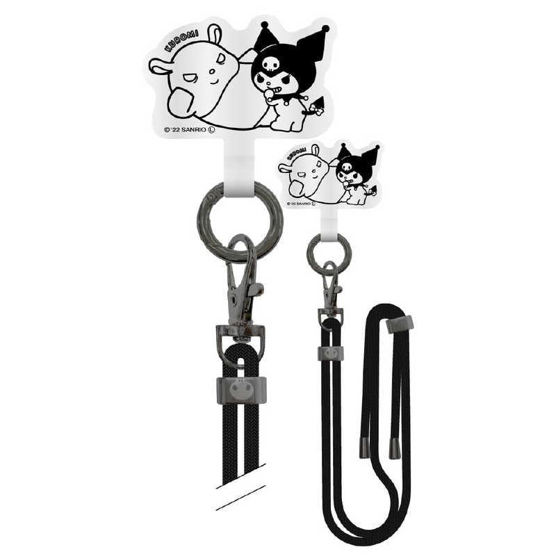 [Sanrio] Multi Ring Plus with Shoulder Strap for Mobile Phone - Kuromi - Otaku Collectives