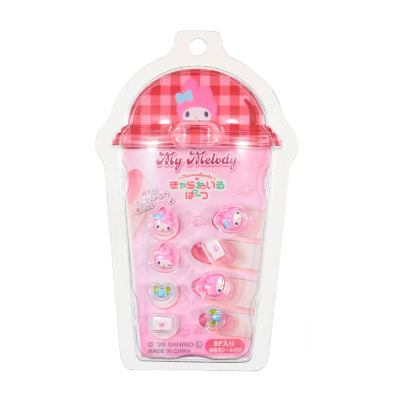 Sanrio My Melody 3D Nail Parts Set – Character Nail Art Decorations with Adhesive Stickers - Otaku Collectives