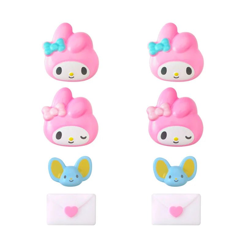 Sanrio My Melody 3D Nail Parts Set – Character Nail Art Decorations with Adhesive Stickers - Otaku Collectives