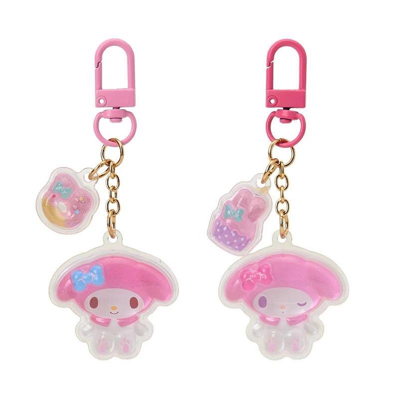 Sanrio My Melody Acrylic Keychain Set – 2pc Puffy Semi - 3D Key Holder (Matching Niko Niko Series) - Otaku Collectives