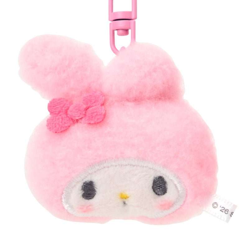 Sanrio My Melody Mini Mascot Keychain Set – 2pc Plush Key Holder (Matching Niko Niko) - Otaku Collectives